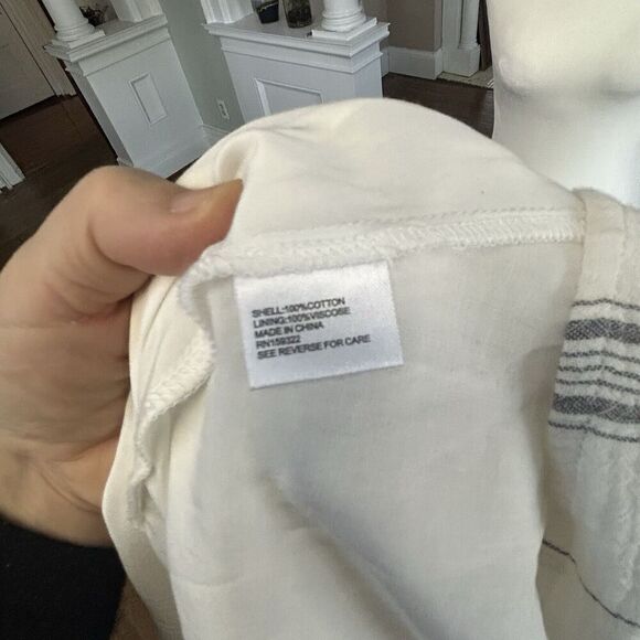 Evereve Alexia Cotton Gauze Tiered Minidress Pockets Size Small - Picture 11 of 13